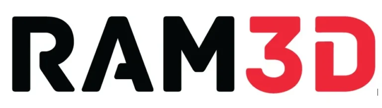 RAM 3D logo in black and red