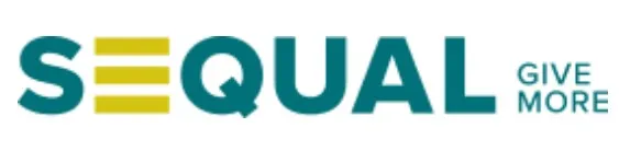 SEQUAL Give More logo with stylized equal sign